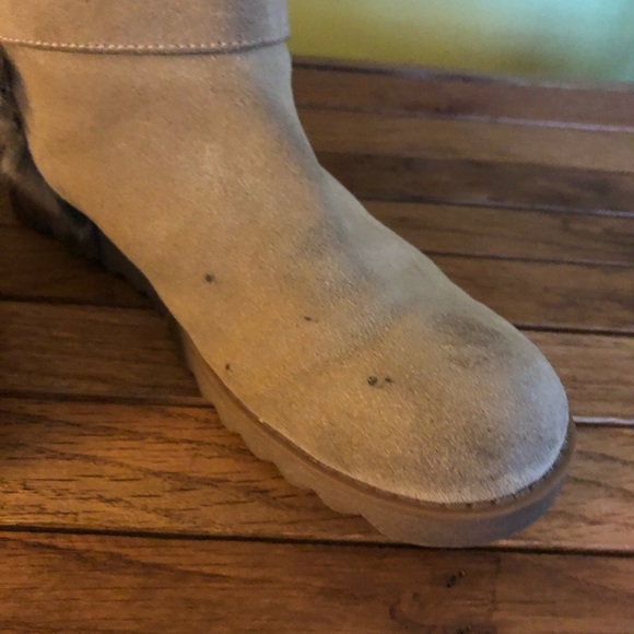 Coach signature DEENN Fur trimmed boots Beige tan - Picture 5 of 8